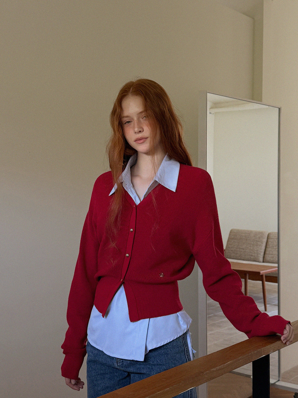 [TWEE] Pichu Puff V-Neck Cardigan