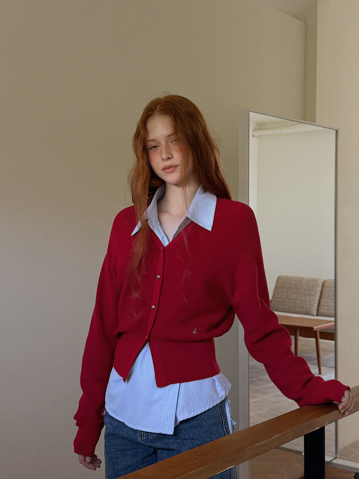 [TWEE] Pichu Puff V-Neck Cardigan