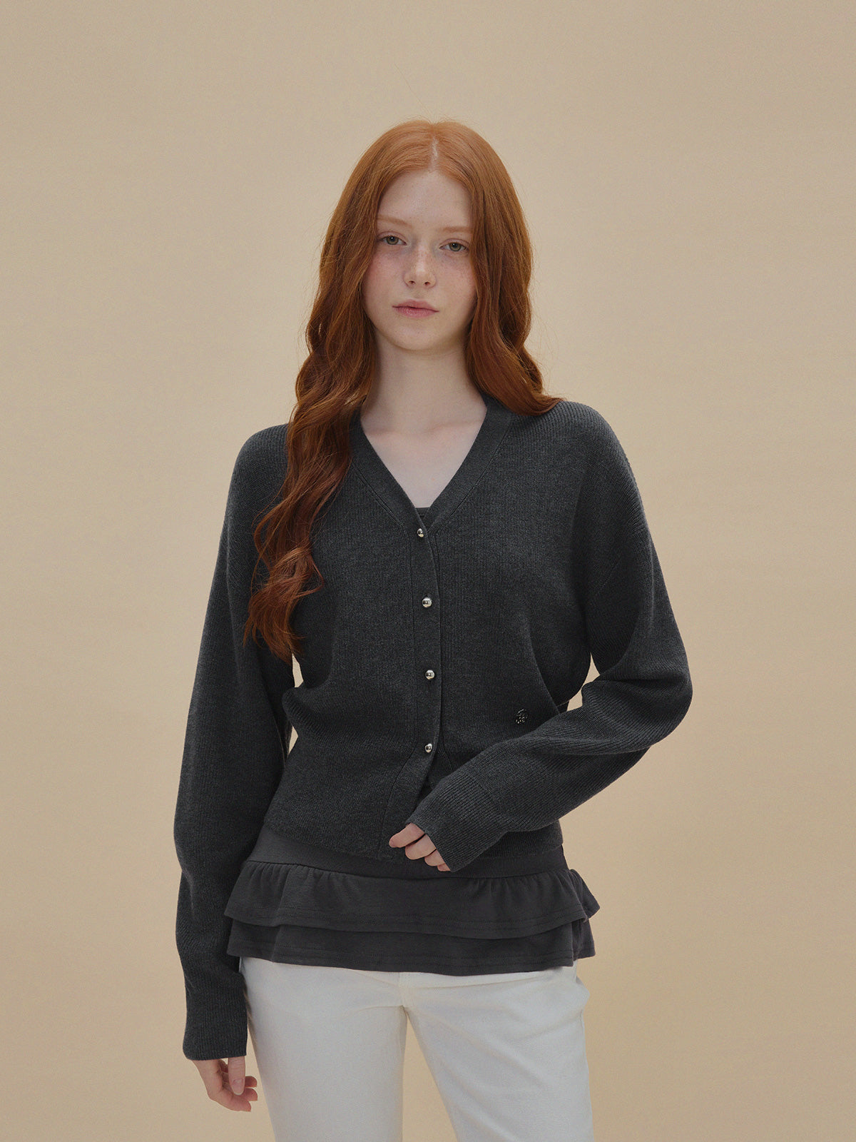 [TWEE] Pichu Puff V-Neck Cardigan