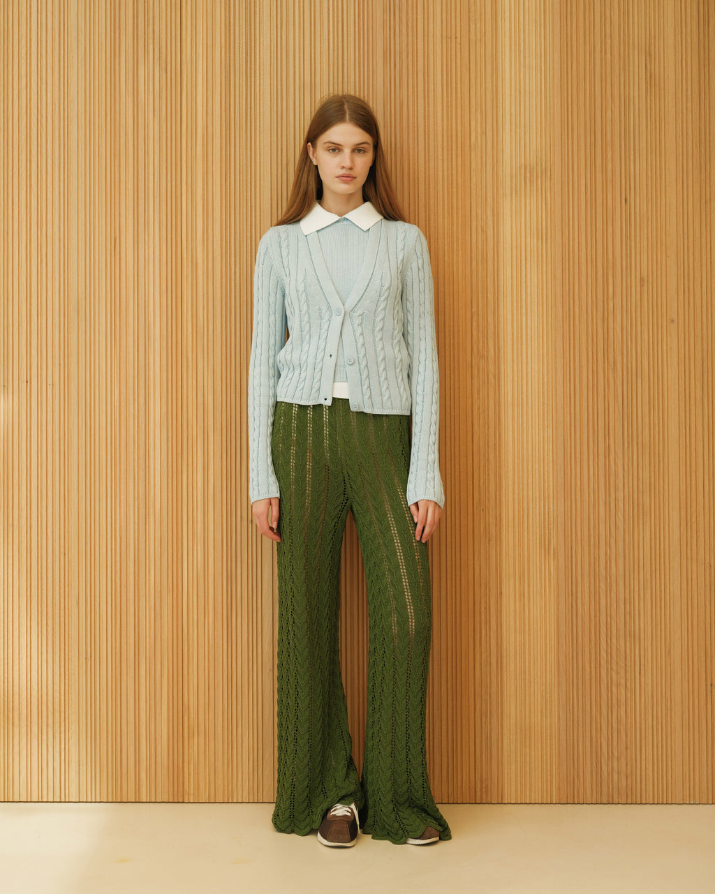 Fine Cotton Cable Cardigan