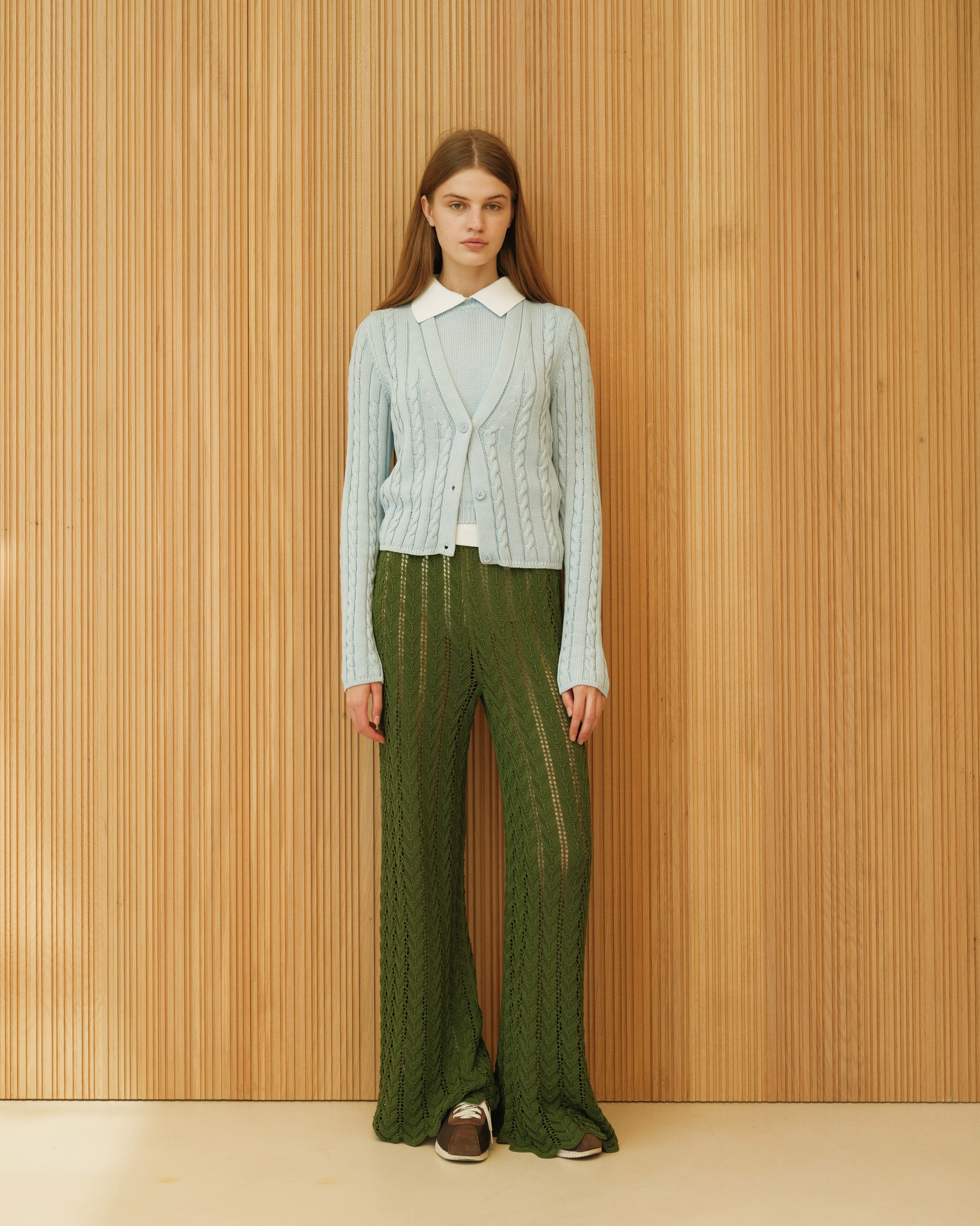 Fine Cotton Cable Cardigan