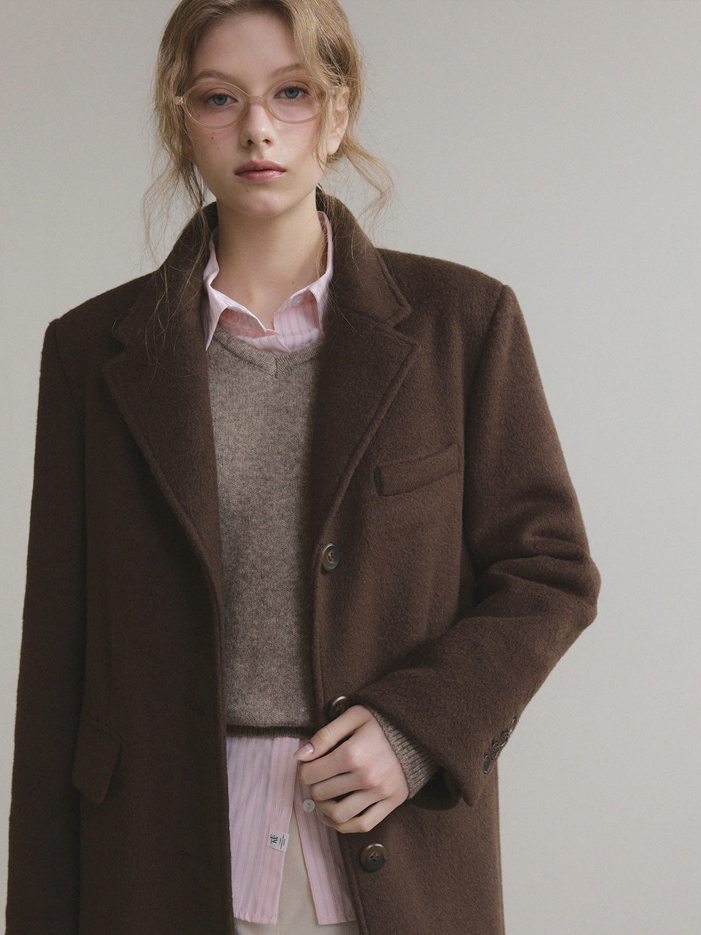 [TWEE]Muffin Tailored Single Long Coat